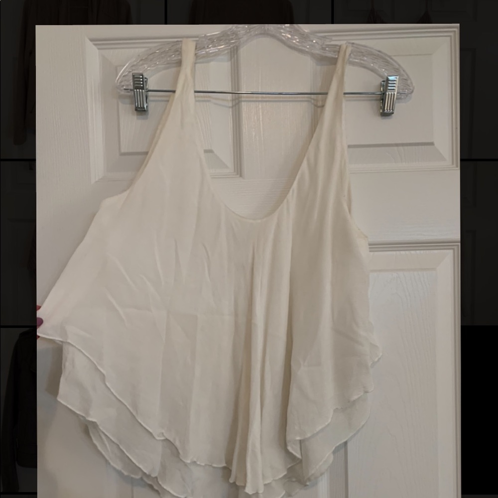 White layered Free People tank